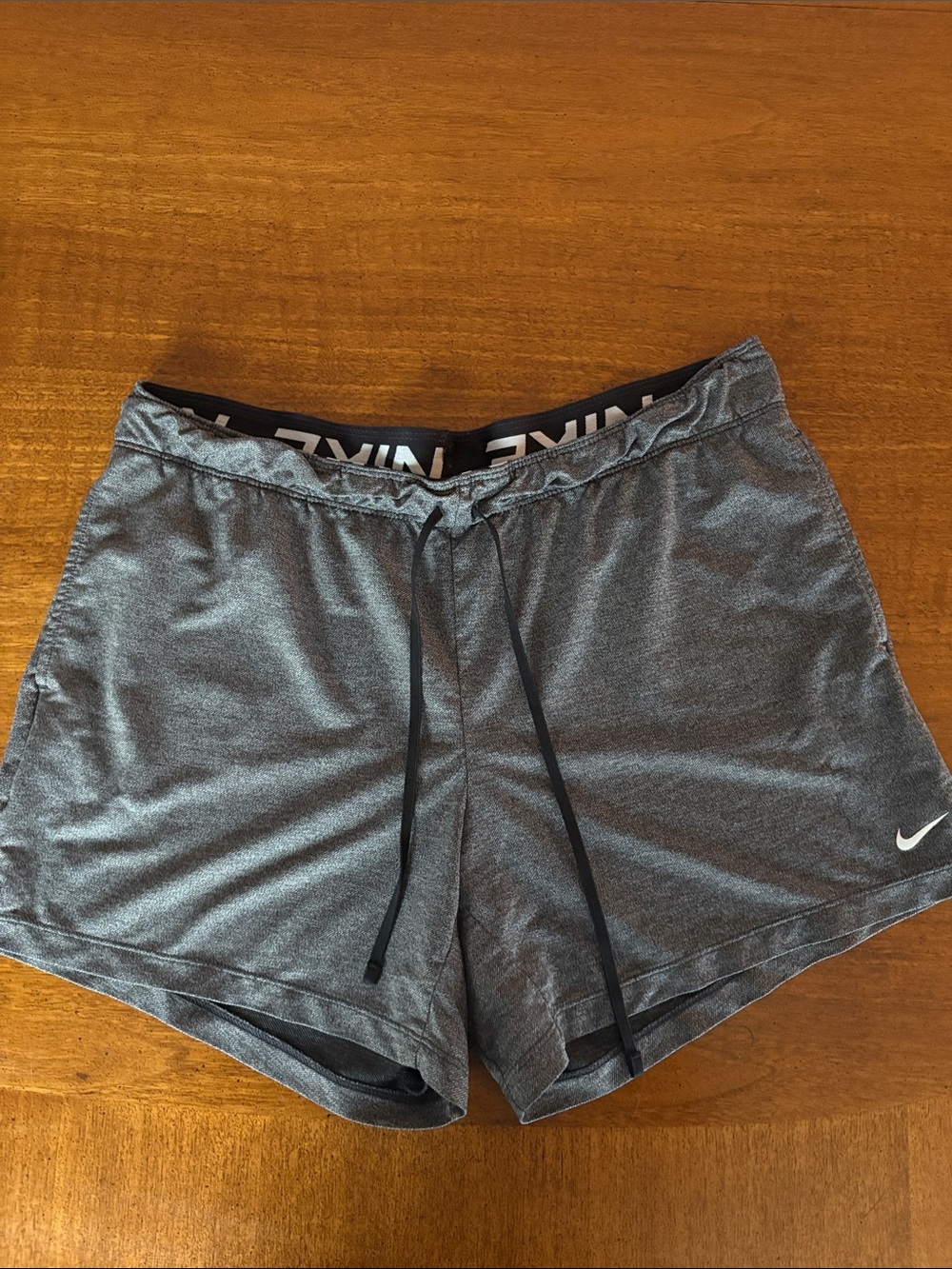 Nike Women's Charcoal Athletic Shorts with Drawcord